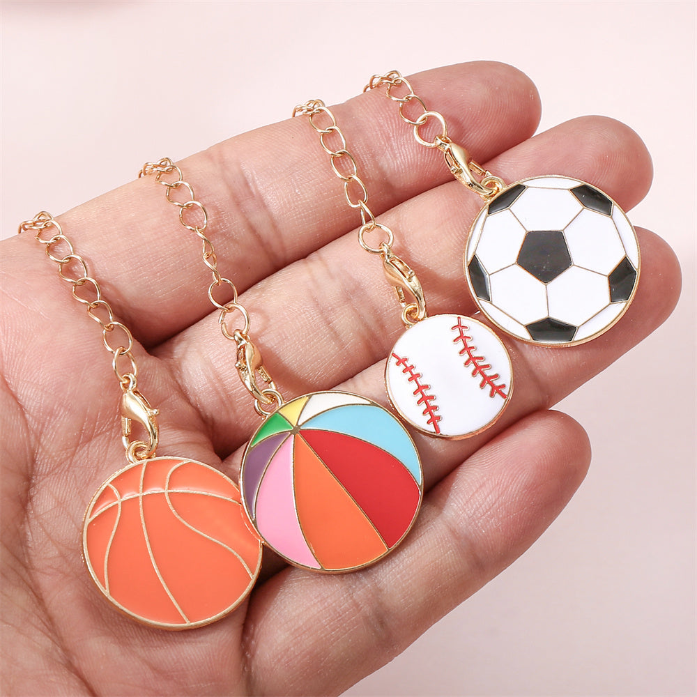 Sports Theme Enamel Pendant Charms
