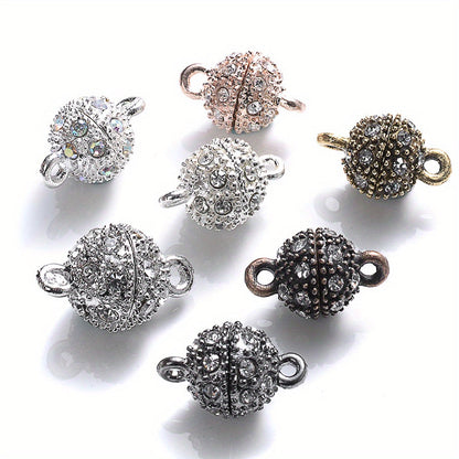 5 Pairs 14×8mm Rhinestone Magnetic Jewelry Clasps