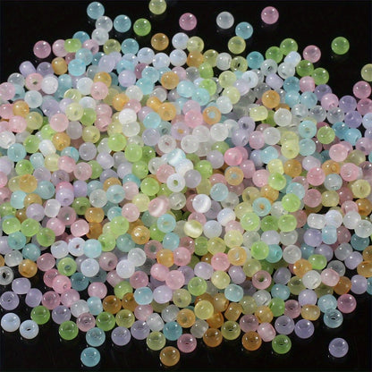 Mini Cat Eye Glass Spacer Beads