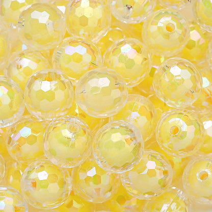 Clear Cut Acrylic Round Beads
