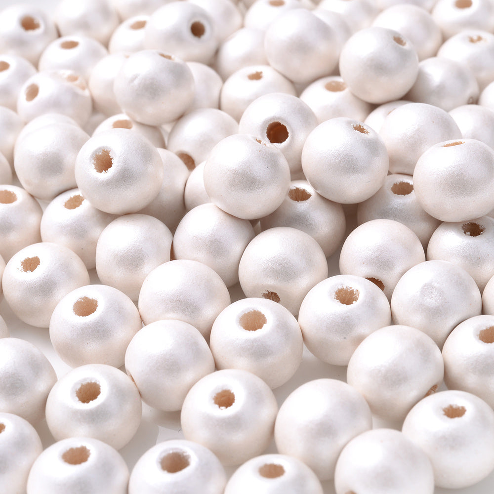 Natural Wooden & Pearl Bead Set