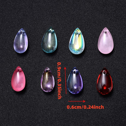 10PCS AB Water Drop Crystal-Style Bead Set