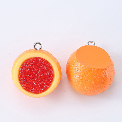 Orange Resin Fruit Charms