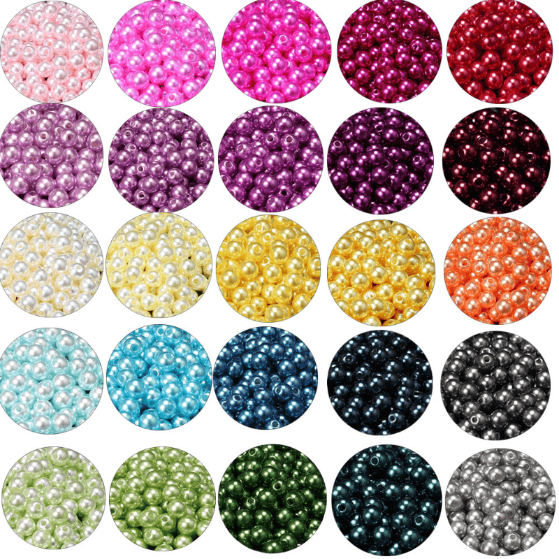 Colorful Imitation Pearl Acrylic Beads