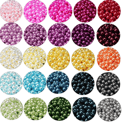 Colorful Imitation Pearl Acrylic Beads