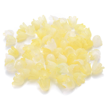 100pcs Colorful Trumpet Flower Beads