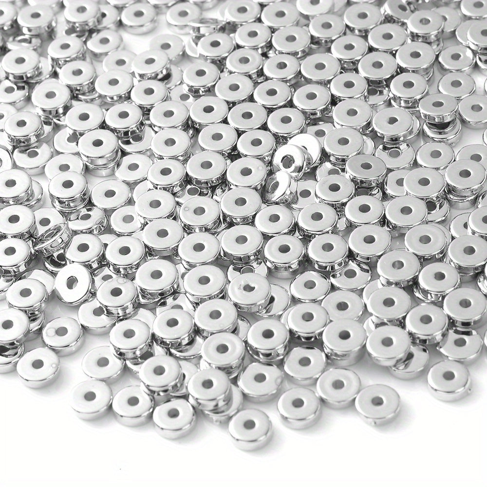 5 mm Electroplated CCB Wheel Spacer Beads