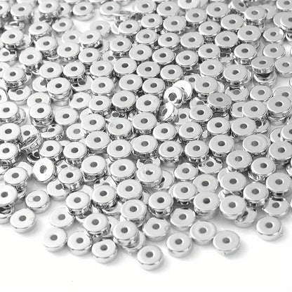 5 mm Electroplated CCB Wheel Spacer Beads