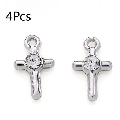 Rhinestone Cross Pendant Charms