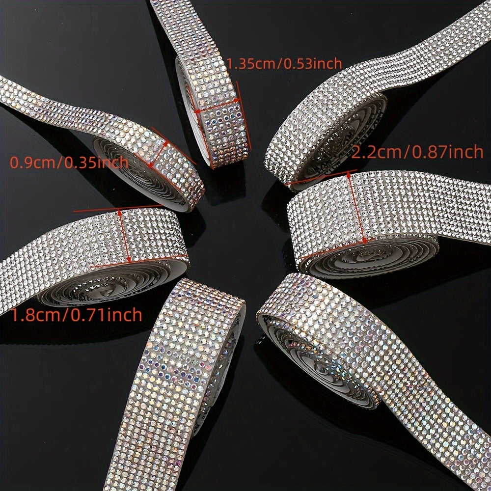 Self-Adhesive Rhinestone Trim Ribbon Set