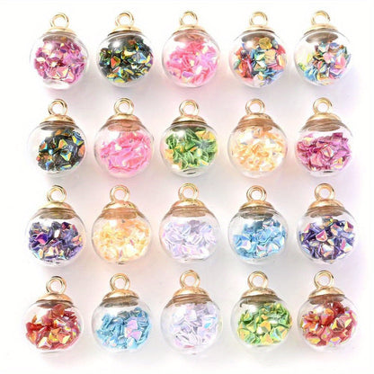 AB Glass Crystal Ball Pendant Charms