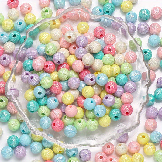 50-100pcs 8/10mm Acrylic Spacer Beads Loose Macarone Jewelry Beads