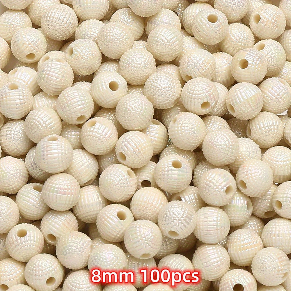 50-100pcs 8/10mm Acrylic Spacer Beads Loose Macarone Jewelry Beads