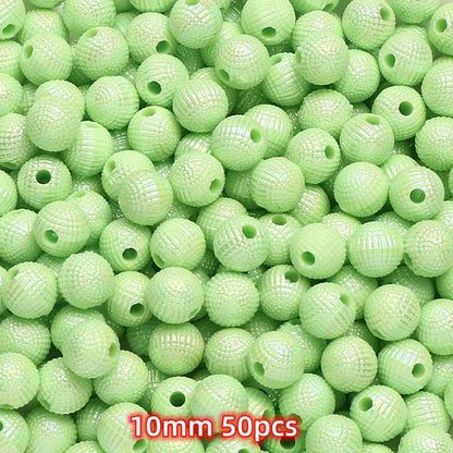 50-100pcs 8/10mm Acrylic Spacer Beads Loose Macarone Jewelry Beads