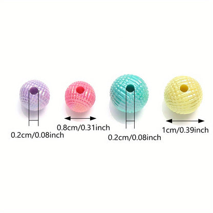 50-100pcs 8/10mm Acrylic Spacer Beads Loose Macarone Jewelry Beads