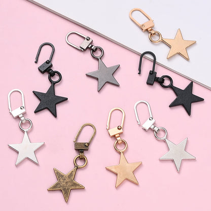 Star Metal Detachable Zipper Puller Buckle Heads