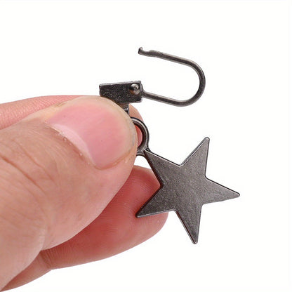 Star Metal Detachable Zipper Puller Buckle Heads