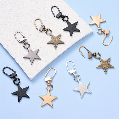 Star Metal Detachable Zipper Puller Buckle Heads