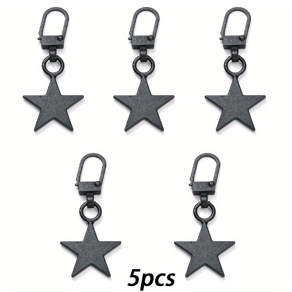 Star Metal Detachable Zipper Puller Buckle Heads