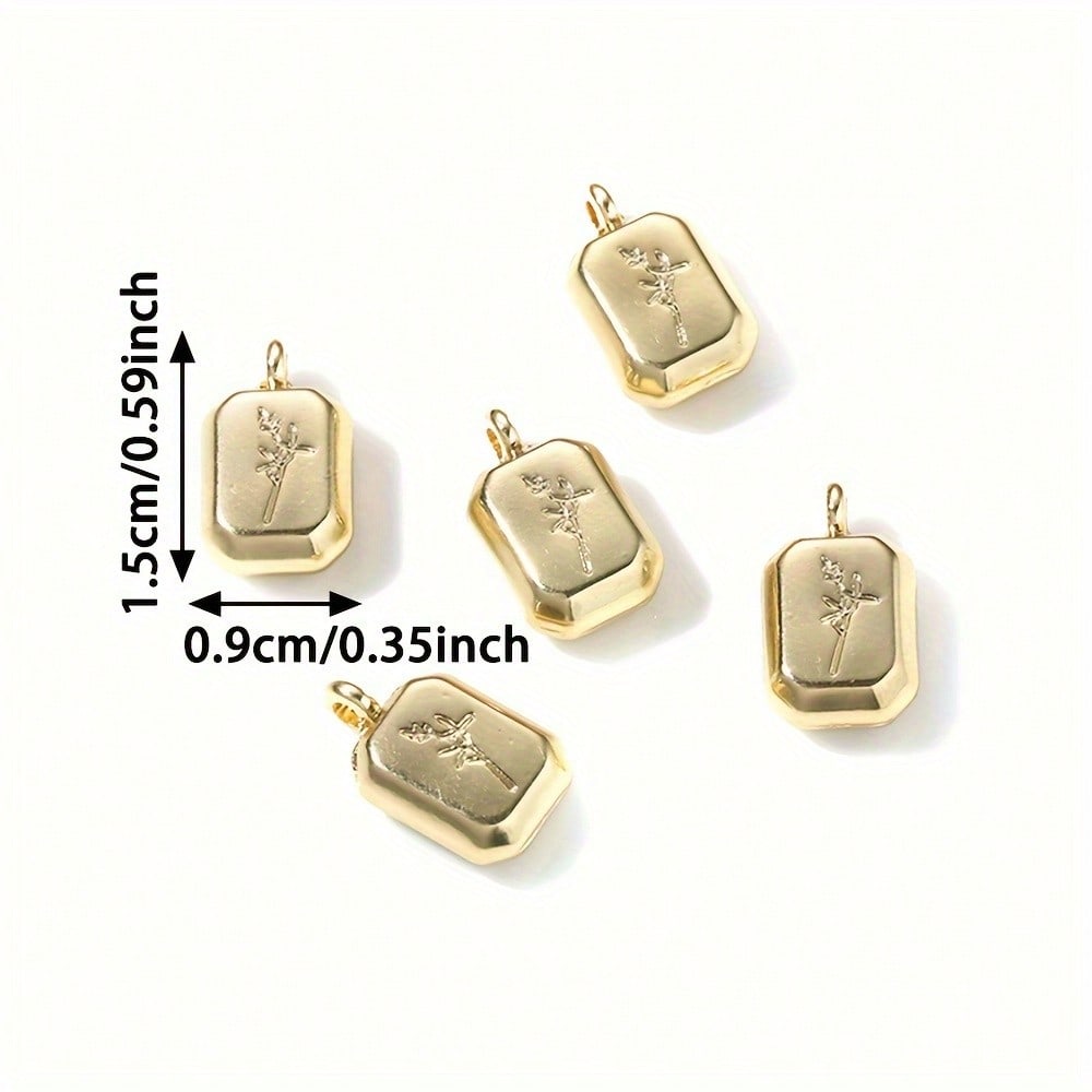 9x15 mm Lavender Alloy Pendant Charms