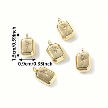 9x15 mm Lavender Alloy Pendant Charms