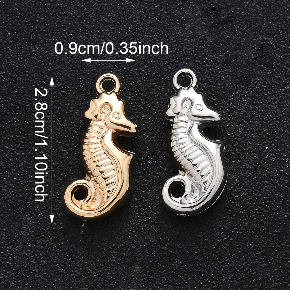 20PCS 3D Retro Seahorse CCB Pendant Set