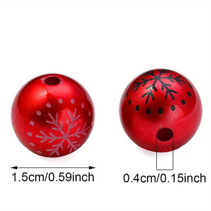 Christmas Snowflake Acrylic Beads