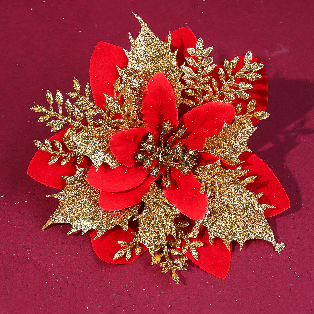 Elegant Handmade Christmas Plastic Flowers