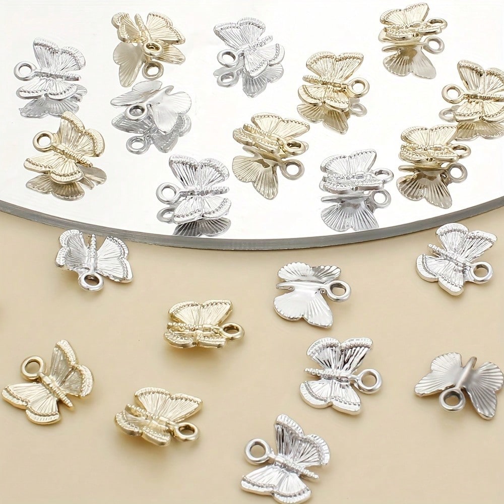 12x13 mm Alloy Butterfly Charms