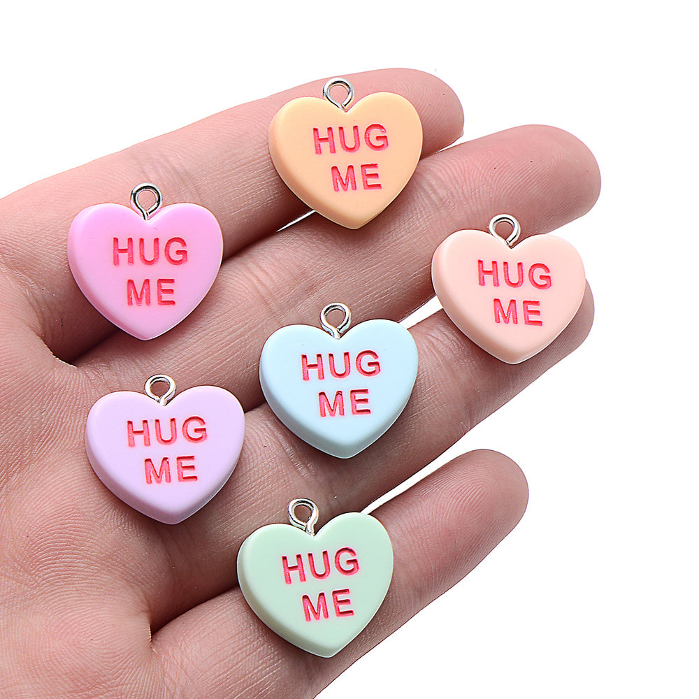 Sweet Heart Resin Pendants