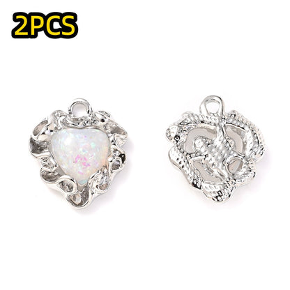 Heart Rhinestone Pendant Set
