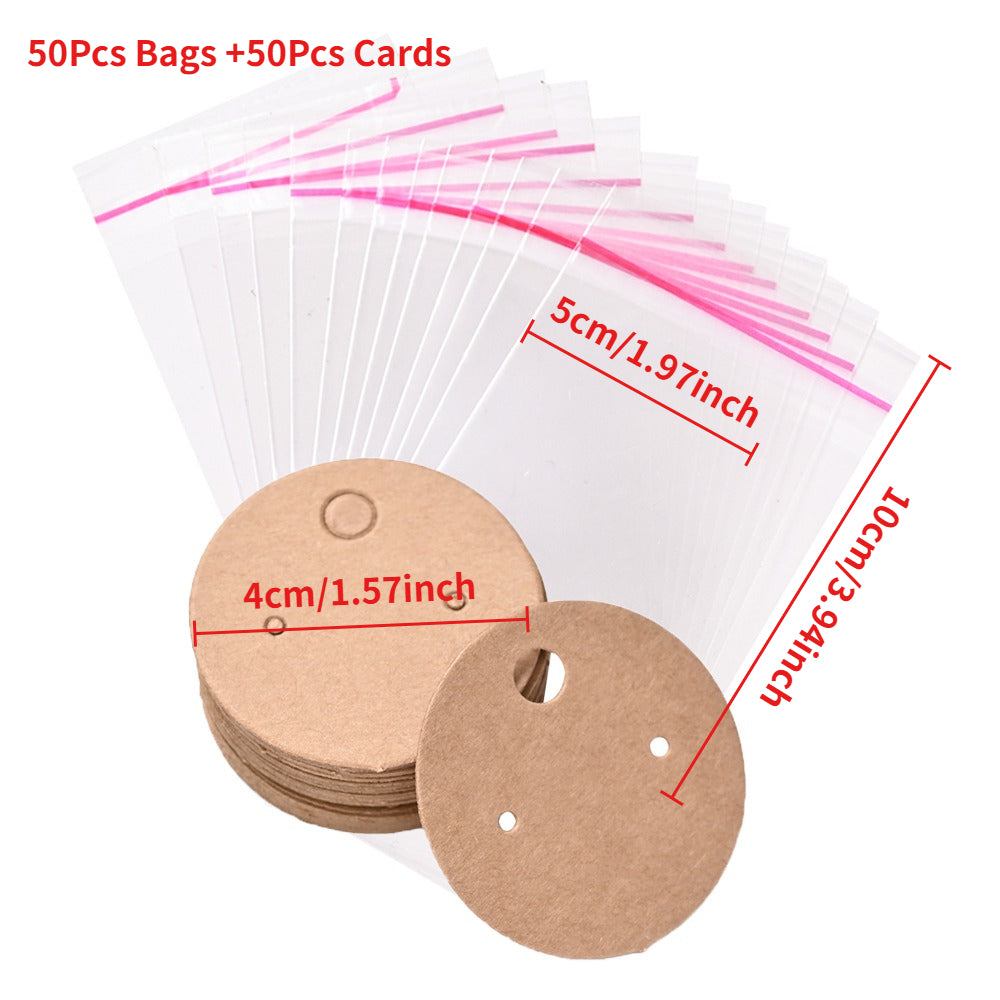 Keychain and Jewelry OPP Packaging Card Set