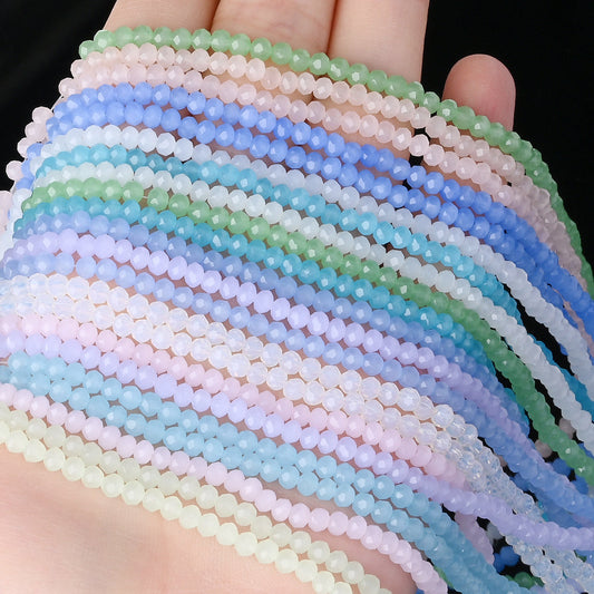 Mixed Size Glass Flat Beads