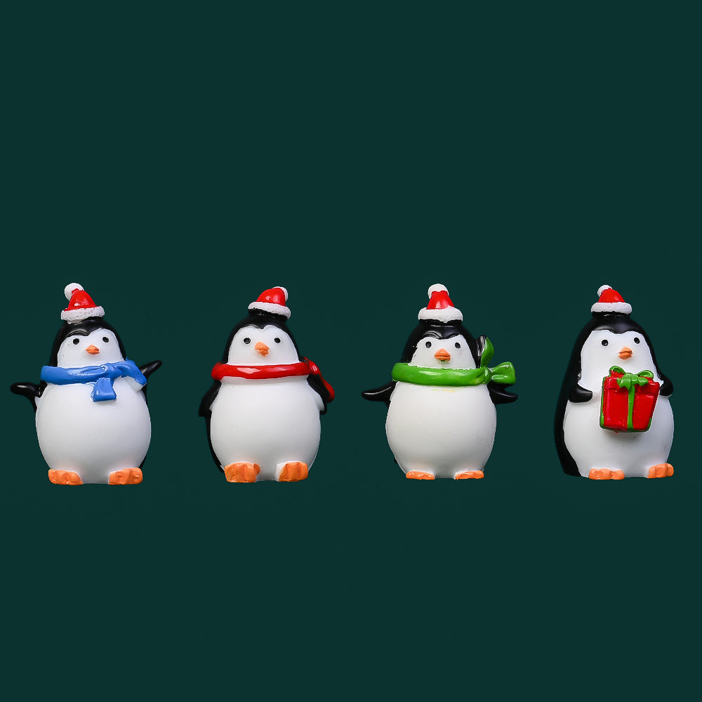 Resin Christmas Penguin Ornaments
