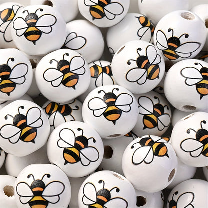 Bee Theme Wooden Beads