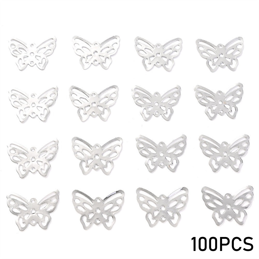 50/100PCS 16×21mm Iron Butterfly Jewelry Findings