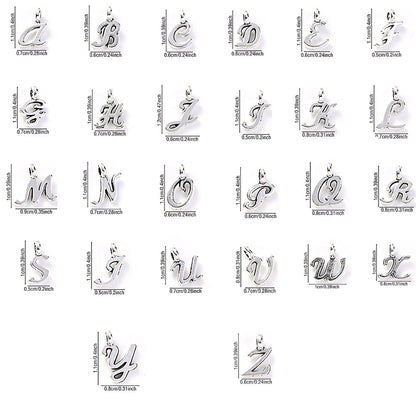 A-Z Alloy Letter Pendant Charms