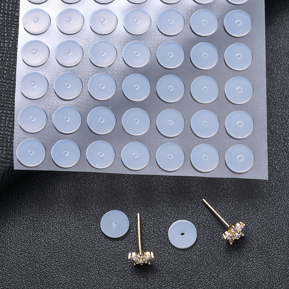 20PCS 7mm White Sheet Earring Backs