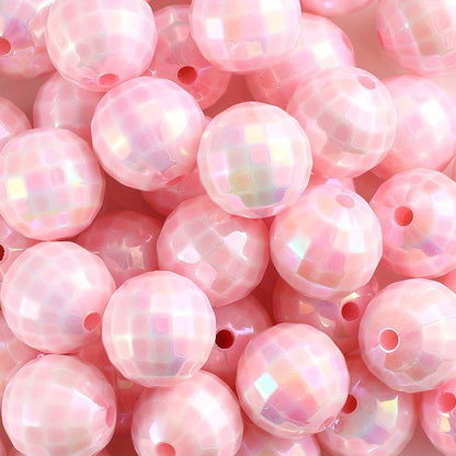 UV Faceted Round Acrylic Beads