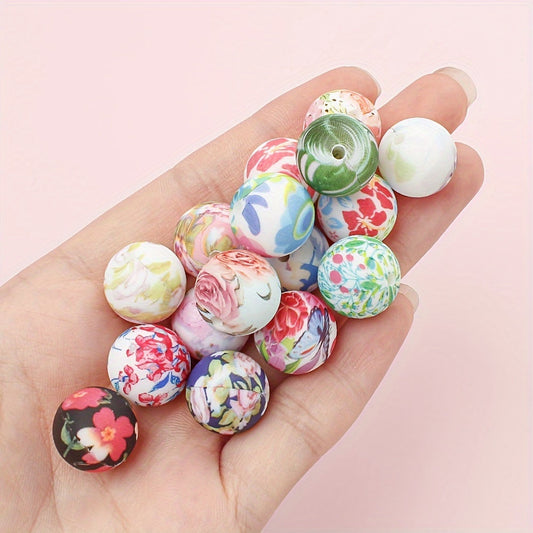 Printed Silicone Focal Beads