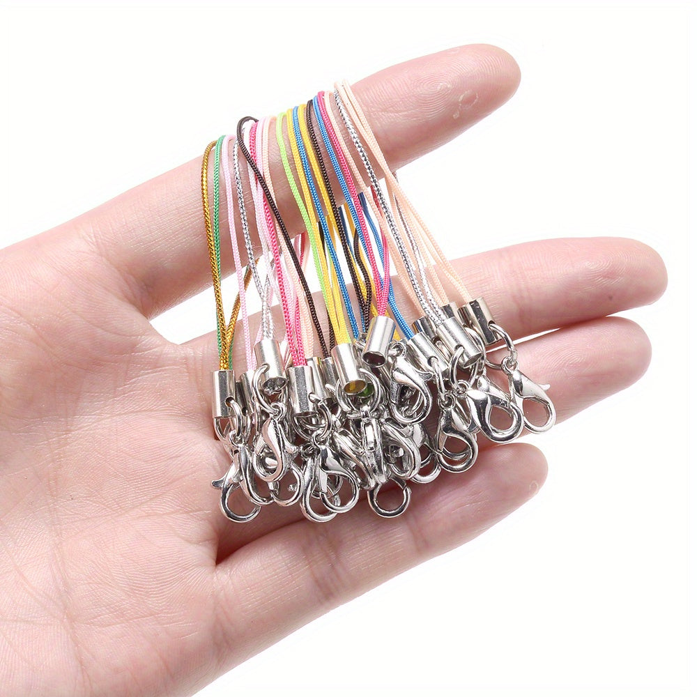 50PCS 70mm Colorful Nylon Lobster Clasp Strap Set