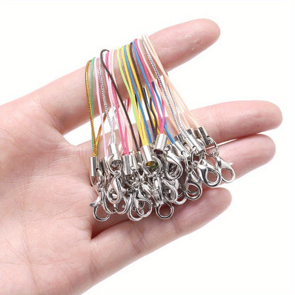 50PCS 70mm Colorful Nylon Lobster Clasp Strap Set