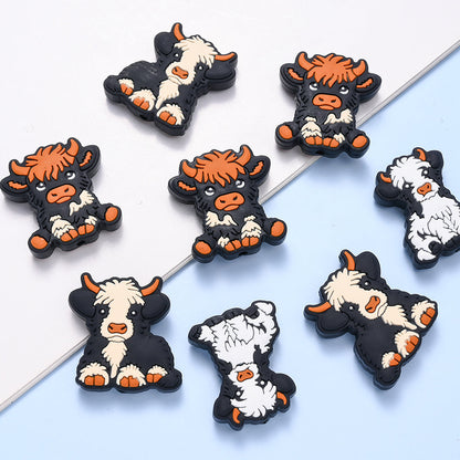 4PCS Farm Animal Silicone Bead Set