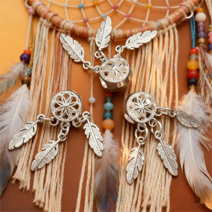 20/40/60PCS Boho Silver-Tone Dreamcatcher Charms & Spacer Beads