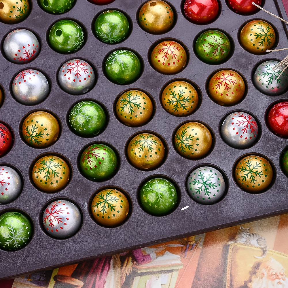 Christmas Snowflake Acrylic Beads