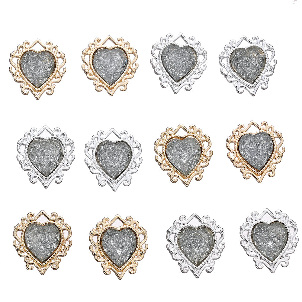 10PCS Sparkling Rhinestone Zinc Alloy Pendant Set