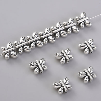 Alloy Butterfly Spacer Beads
