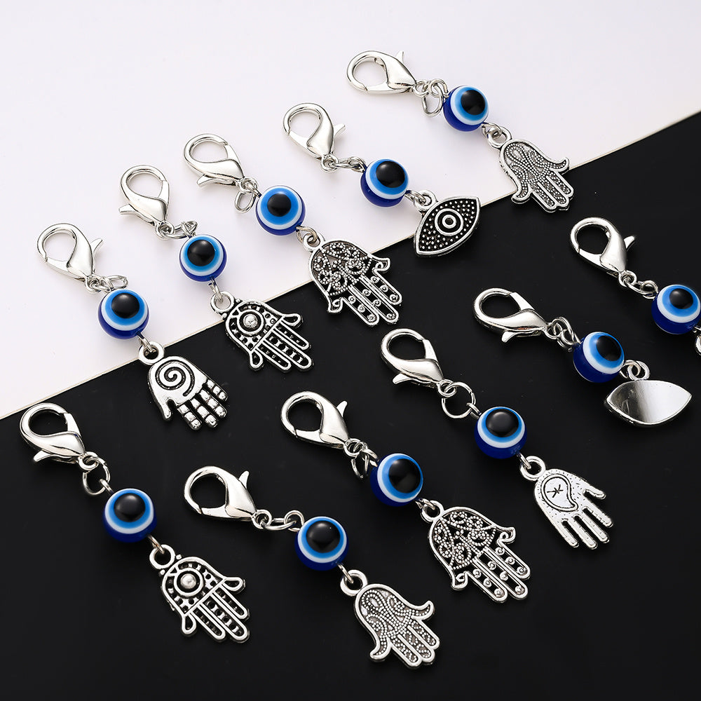 Evil Eye and Hamsa Enamel Pendant Charms