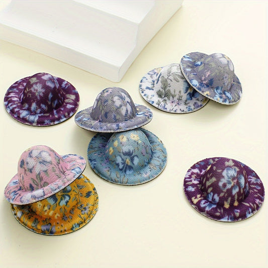 10PCS 3.5cm Multicolor Mini Floral Hat Embellishments