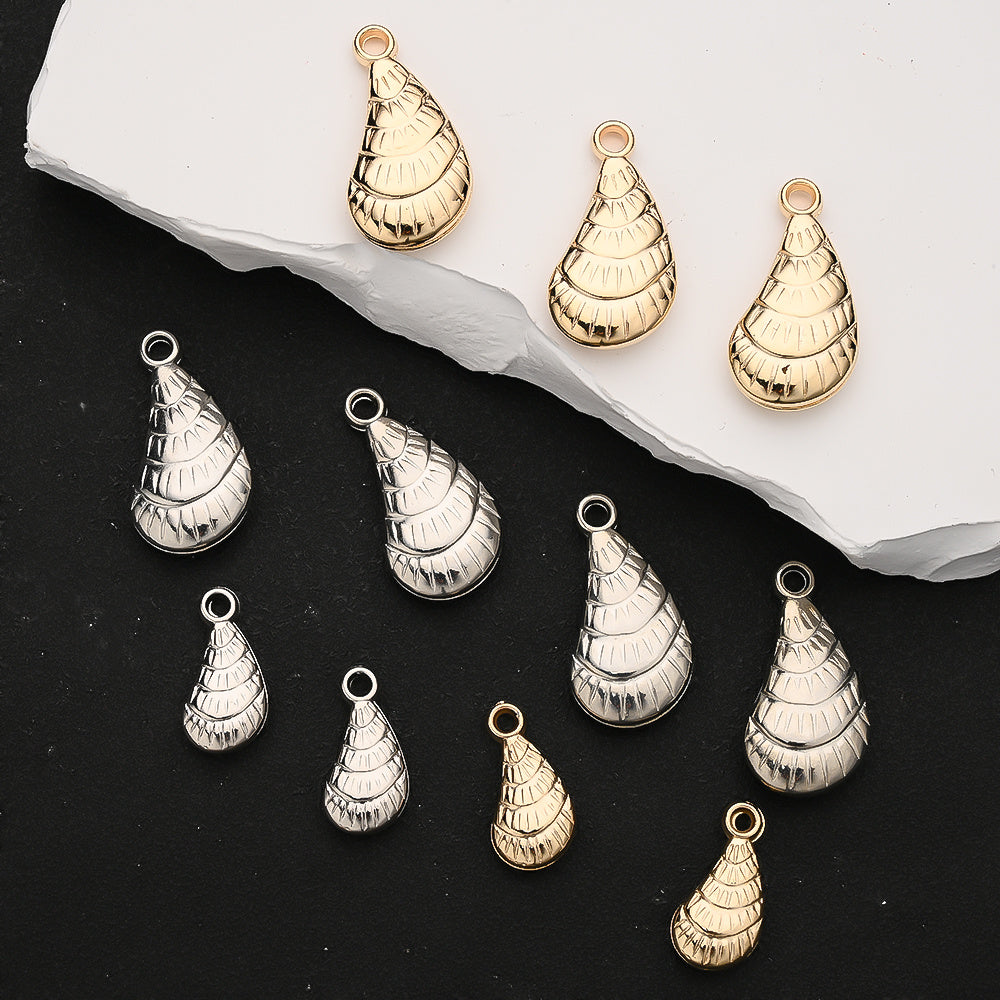 20/50PCS Gold & Silver CCB Seashell Pendant Charms